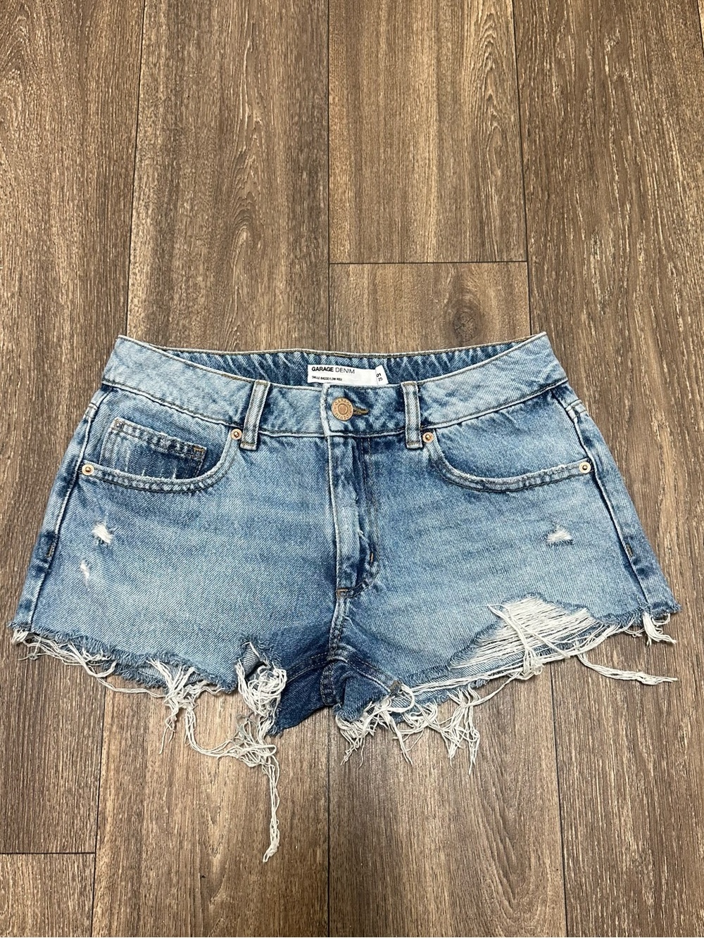 Garage Distressed Denim Shorts